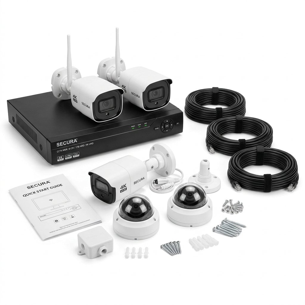Complete CCTV camera security kit with NVR